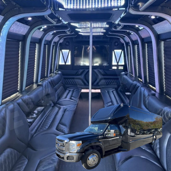 35 Passenger Party Bus Starting Price $275 Per Hr